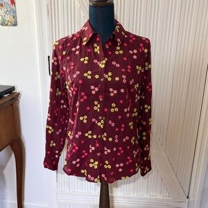 Maeve by Anthropologie floral button down shirt size xs